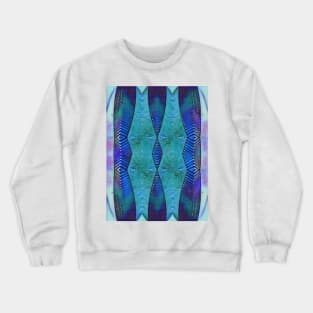 Turquoise psychedelic pattern Crewneck Sweatshirt